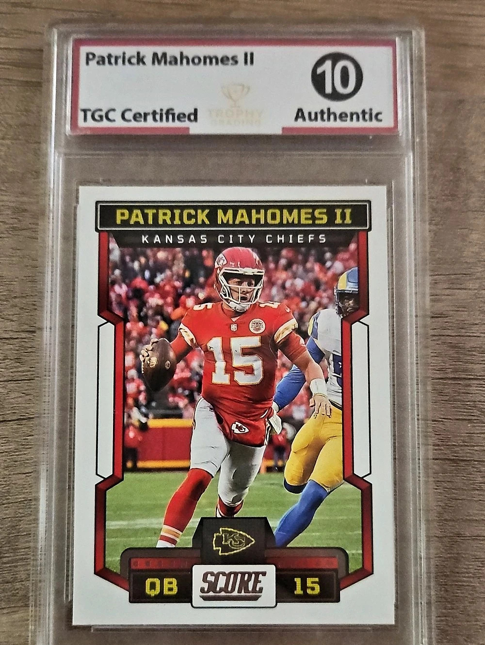 Panini Score Football No. 119 Patrick Mahomes II Football Card Mint Condition